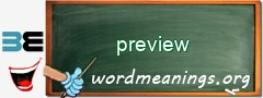 WordMeaning blackboard for preview